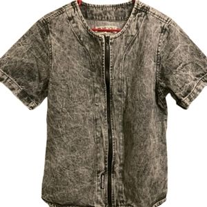 Brooklyn Express cut off Denim Jacket